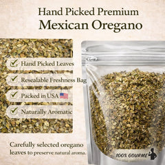 100% Gourmet oregano in measuring spoon shows portion control and consistent seasoning benefit