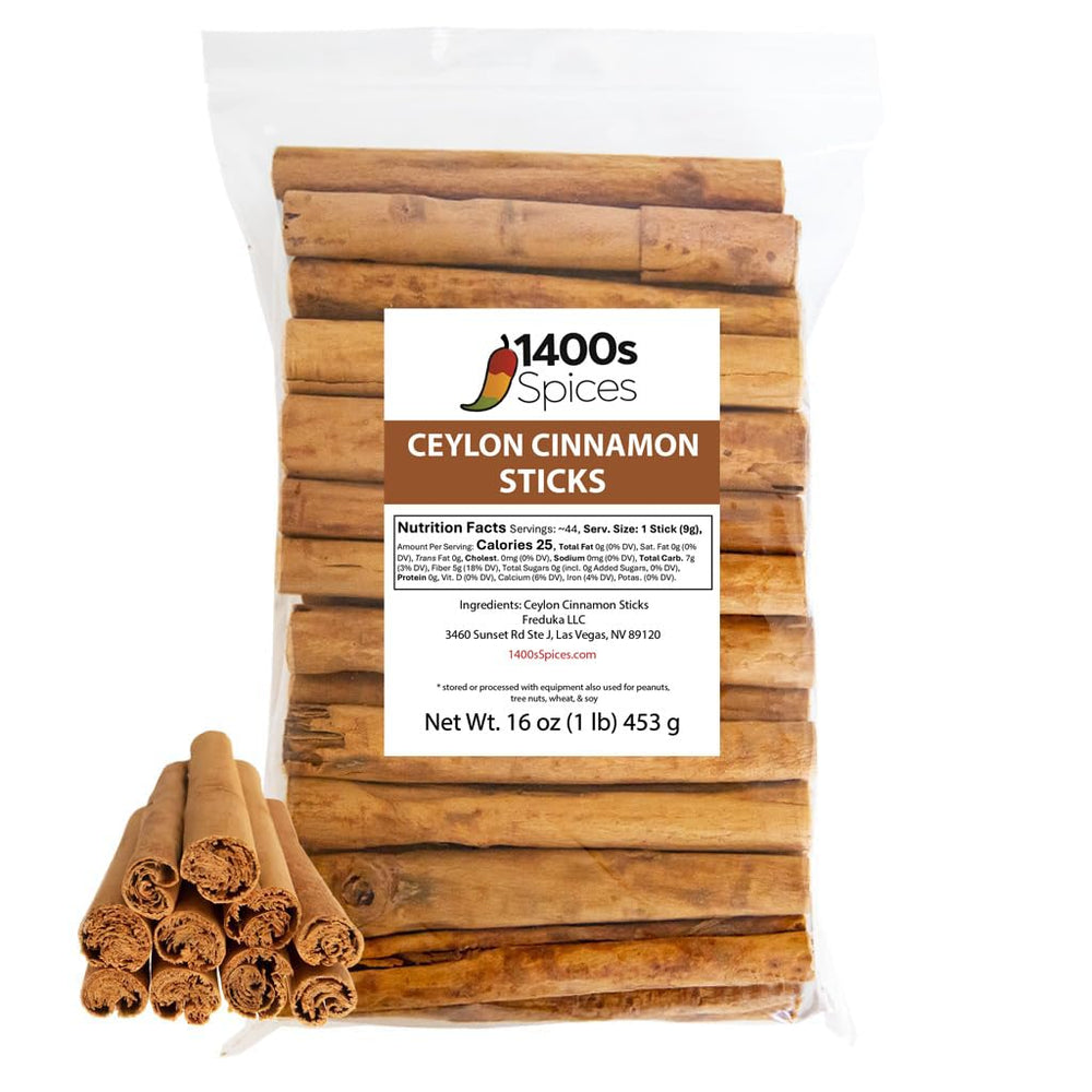 1400S SPICES front package view showing 1lb canela for long shelf life