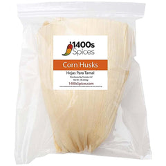 1400S SPICES front packaging showing 1lb corn husks and clear labeling for easy identification