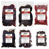 1400S SPICES front packaging showing six dried chiles and 24 oz value