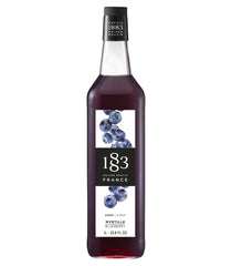 1883 MAISON ROUTIN front bottle view showing blueberry syrup and premium label benefit