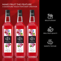 1883 Maison Routin syrup pouring from bottle showing smooth texture benefit