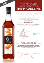 1883 Maison Routin syrup poured into espresso enhancing coffee with pastry notes