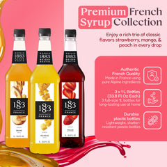 1883 MAISON ROUTIN strawberry bottle label close-up highlighting authentic berry aroma and clarity
