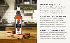 1883 MAISON ROUTIN syrup added to a latte for creamy caramel flavor benefit