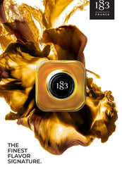 1883 MAISON ROUTIN pouring syrup over espresso to enhance aroma and flavor