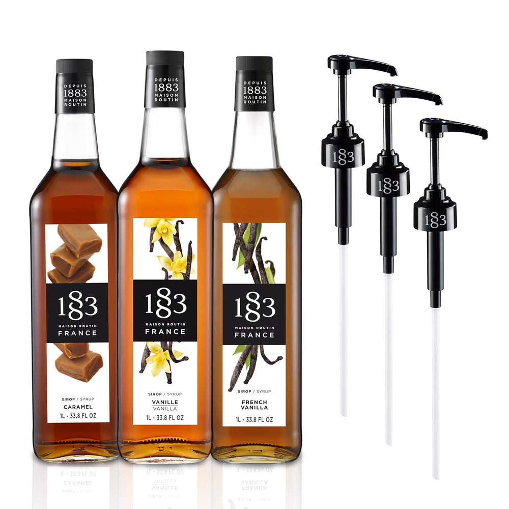 1883 MAISON ROUTIN three-bottle pack front view showing elegant presentation and convenience