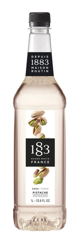 1883 Maison Routin pistachio syrup front label showing premium quality