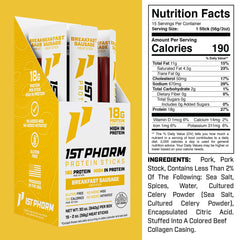 1st Phorm close-up of sausage stick texture highlighting meat quality and seasoning