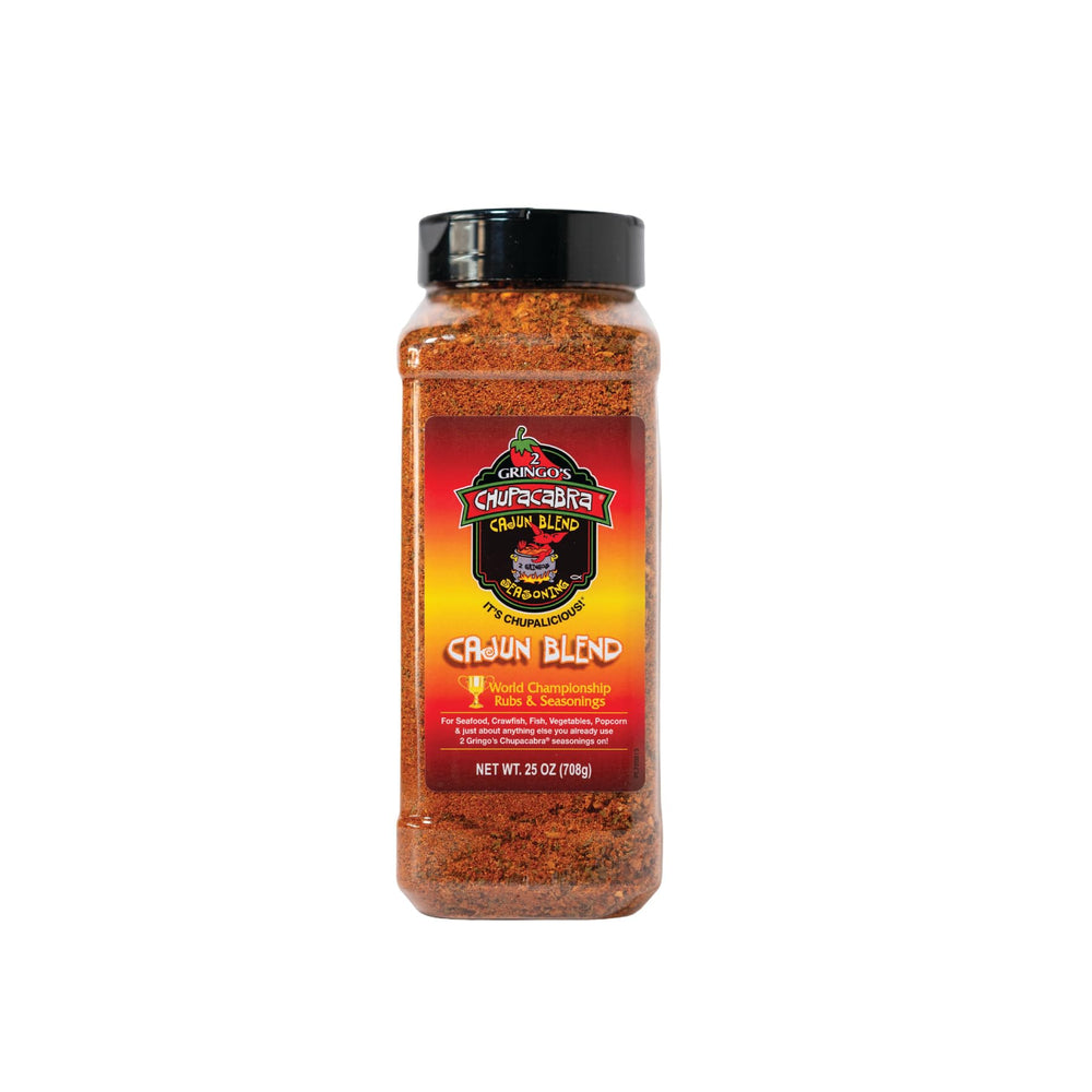 2 Gringos Chupacabra front packaging showing bold Cajun label and size benefit
