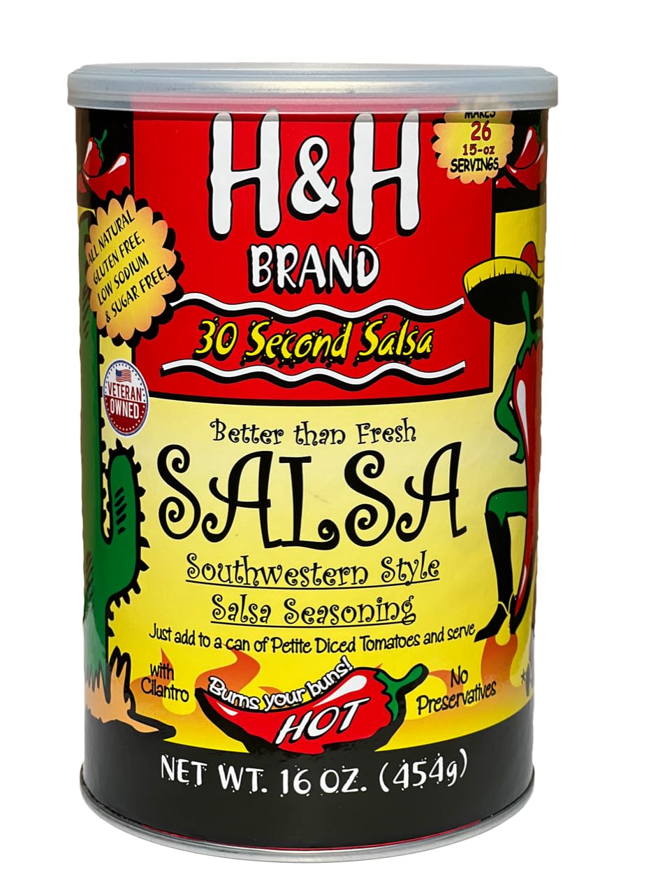 30 SECOND SALSA front can showing label and serving suggestion for quick prep
