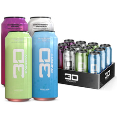3D front pack shot showing 12 cans and variety of flavors for convenience