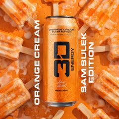3D Orange Cream open can pouring into glass showing creamy orange color and drinkability