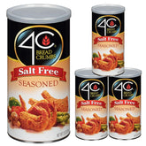 4C front packaging showing 12-ounce salt free seasoned breadcrumbs and clear label benefits