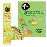4C green tea packaging front showing bulk 500-count and value benefits