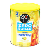4C front canister showing Lemon Iced Tea label and family size benefit