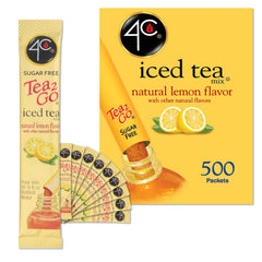 4C lemon tea front packaging showing value 500-count and easy grab-and-go convenience