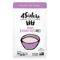 4Sisters front packaging 2lb bag showing brand and jasmine rice benefits