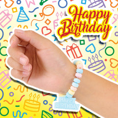 4YoreElves close-up of Happy Birthday edible charm highlighting readable celebration detail