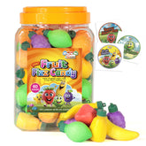 4YoreElves front pack showing 60 assorted fruit capsules and retro styling