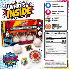 4YoreElves single lollipop front view highlighting colorful layered rings
