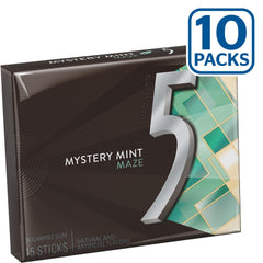 5 Gum sweet mint open pack with visible 15 sticks showing grab-and-go convenience