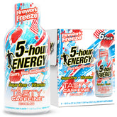 5-hour ENERGY front packaging showing six-shot pack and bold flavor
