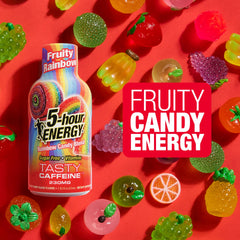 5-hour ENERGY close-up of shot bottle showcasing texture and vibrant color