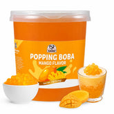 52USA front tub showing mango popping boba container and branding for easy service