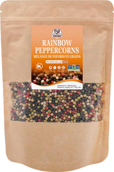 52USA front packaging of 12oz rainbow peppercorns shows resealable bag and mix benefit