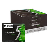 5 Gum spearmint rain front-packaging showing bulk ten-pack convenience