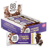 88 Acres front packaging showing Cookies & Cream flavor and benefits