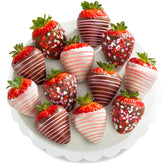 A Gift Inside front box presentation showing elegant gift-ready strawberries