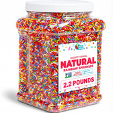 A Great Surprise front packaging showing the 2.2 lb tub and vibrant sprinkles