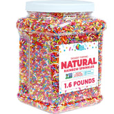 A Great Surprise front package showing 1.6 lb container and colorful natural sprinkles