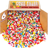 A Great Surprise front packaging showing 6 lb resealable bag and colorful bon bons benefits easy storage