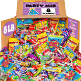 A Great Surprise front packaging showing 8 lb bulk candy and convenient storage