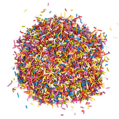 A Great Surprise sprinkles on cupcake illustrating vibrant dye-free decoration