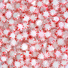 A Great Surprise close-up of red and white peppermint swirl, eye-catching appeal