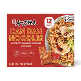 A-SHA front packaging of Meteor Dan Dan 12-pack showing product and brand benefits