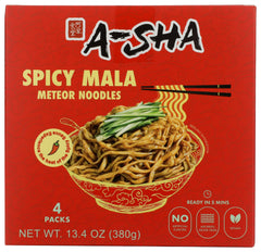 A-SHA spicy sauce packet closeup highlighting bold flavor boost