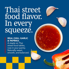 A Taste of Thai bottle held in hand demonstrating compact 7 oz size and portability