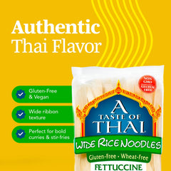 A Taste of Thai cooked noodles in stir-fry, highlighting sauce cling