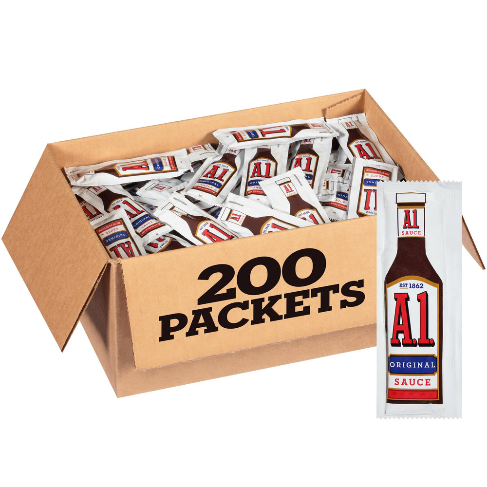 A.1. front view of single-serve packets showing branding and portion convenience