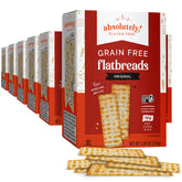 Absolutely flatbread front packaging showing product and serving suggestion benefit clarity