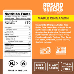 Absurd Snacks texture detail with maple drizzle highlighting natural sweetness