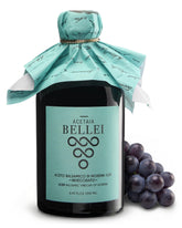 Acetaia Bellei front bottle view showing elegant label and premium presentation benefit