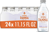 Acqua Panna front packaging showing 24 bottles and elegant branding, perfect for dining