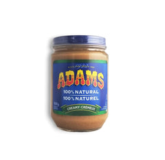 ADAMS spoon scooping creamy peanut butter for easy spreading benefit