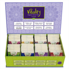 ADANIM BIO front view of gift-ready tea box showing variety benefits